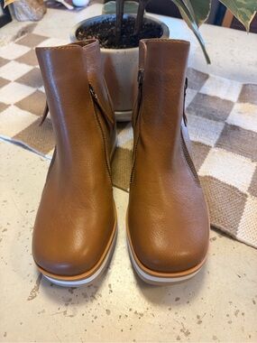 Classic Tan Zip-Front Ankle Boots from Maurice’s
